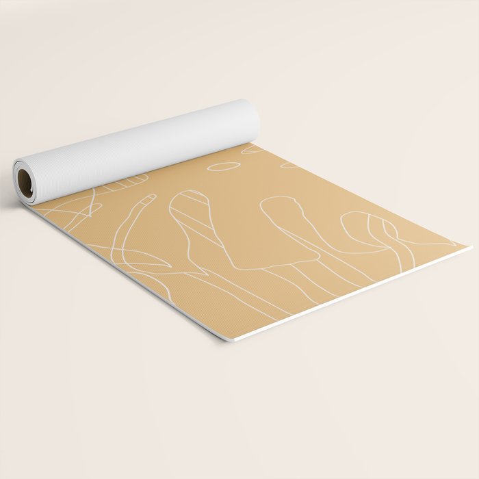 Monstera No2 Yellow Yoga Mat Gallery Image 2