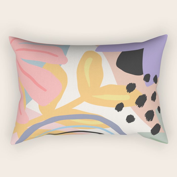 Flower Market Madrid, Pastel Edition Rectangular Pillow Gallery Image 1