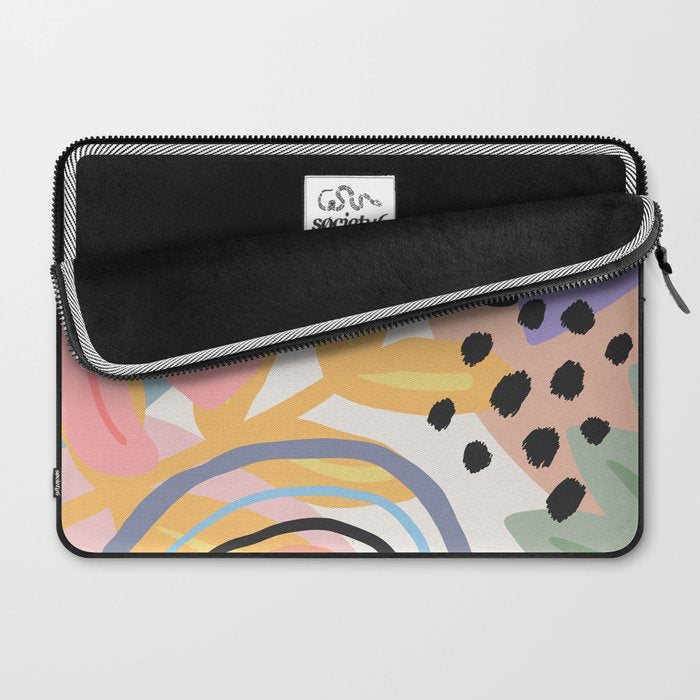 Flower Market Madrid, Pastel Edition Laptop Sleeve Gallery Image 2