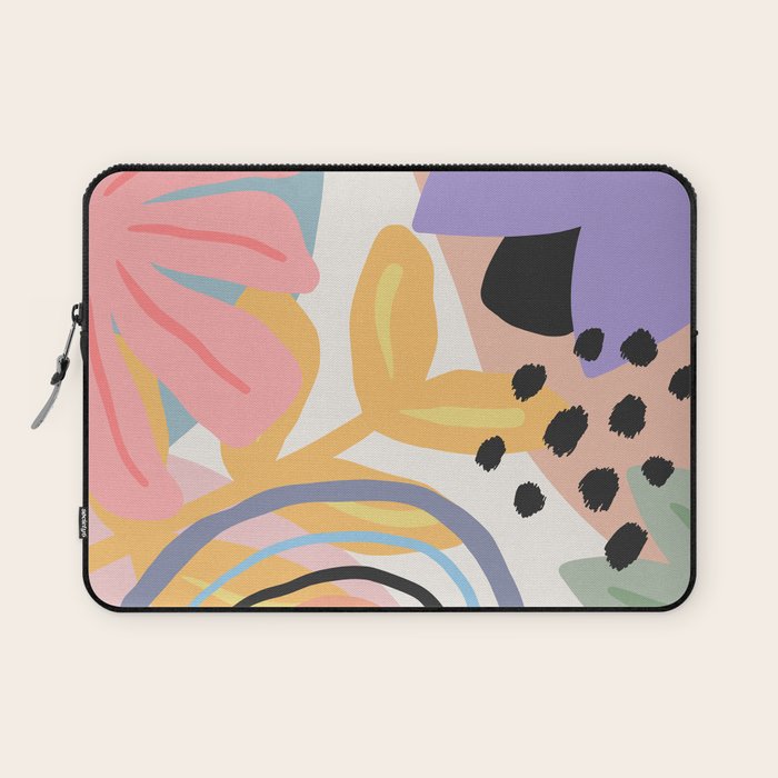 Flower Market Madrid, Pastel Edition Laptop Sleeve Gallery Image 1