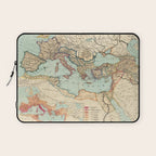 Vintage Map of The Roman Empire (1889) Laptop Sleeve Gallery Image 1