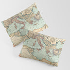 Vintage Map of The Roman Empire (1889) Pillow Sham Gallery Image 3