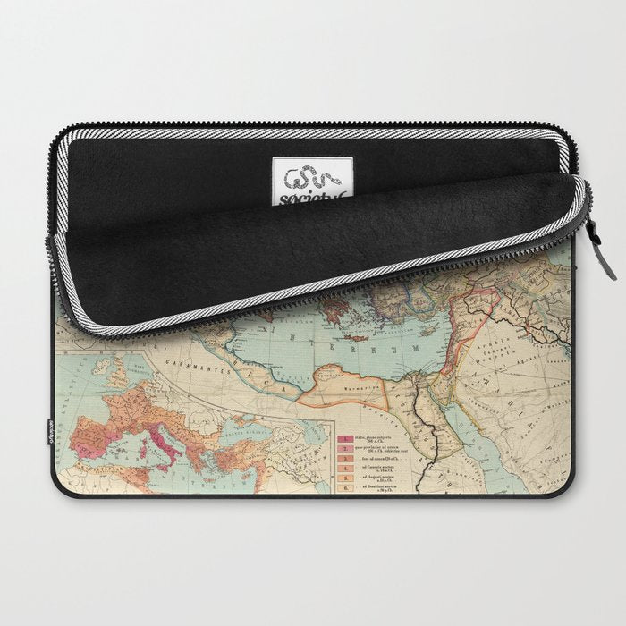 Vintage Map of The Roman Empire (1889) Laptop Sleeve Gallery Image 2