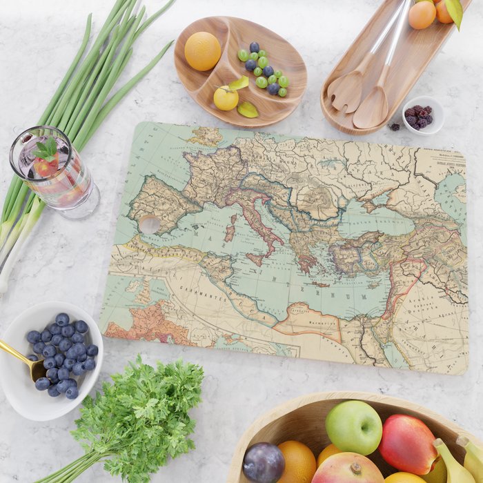 Vintage Map of The Roman Empire (1889) Cutting Board Gallery Image 2