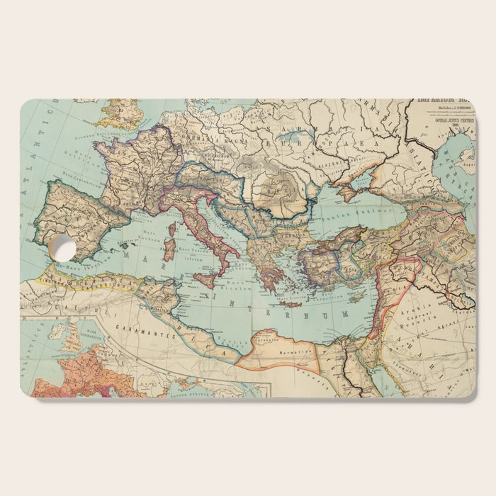 Vintage Map of The Roman Empire (1889) Cutting Board Gallery Image 1