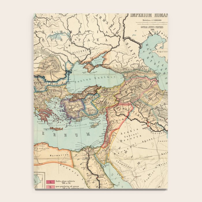 Vintage Map of The Roman Empire (1889) Notebook Gallery Image 4