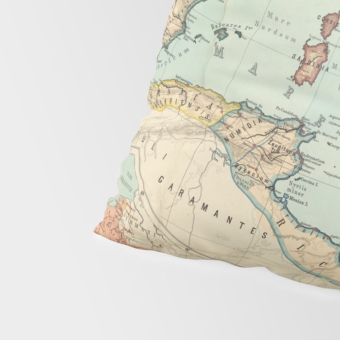 Vintage Map of The Roman Empire (1889) Pillow Sham Gallery Image 4