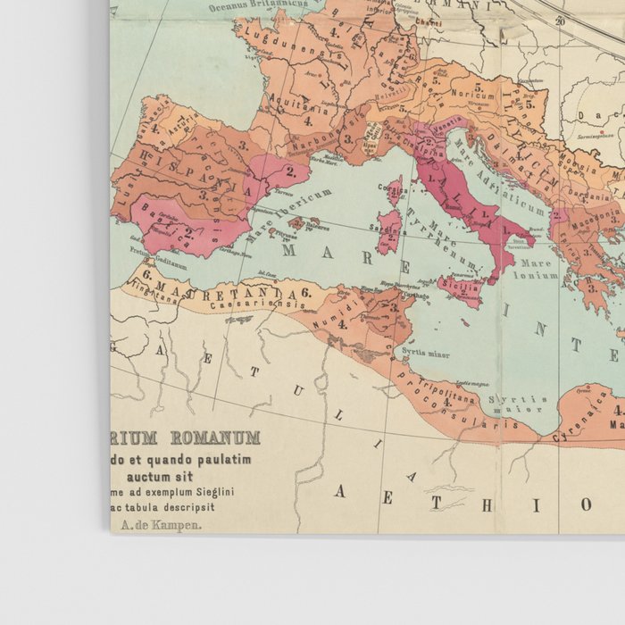 Vintage Map of The Roman Empire (1889) Poster Gallery Image 3