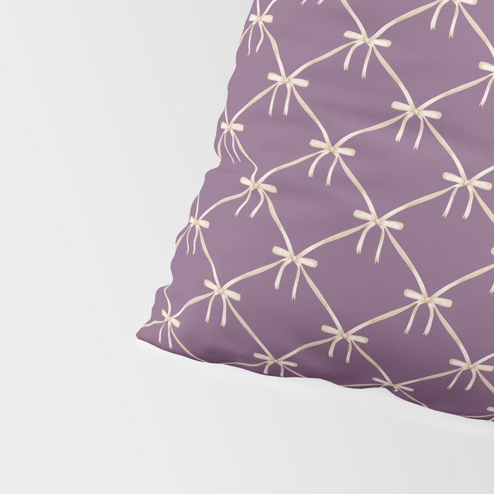 Bows & Ribbons Pattern XXXVI Lavender Purple Pillow Sham Gallery Image 4