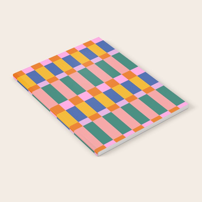 Check Pattern in Bright Colors Notebook Gallery Image 2