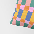 Check Pattern in Bright Colors Pillow Sham Gallery Image 4