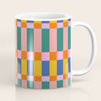 Check Pattern in Bright Colors Coffee Mug Gallery Image 1