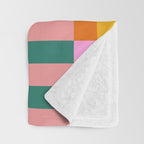 Check Pattern in Bright Colors Throw Blanket Gallery Image 3