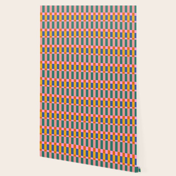 Check Pattern in Bright Colors Wallpaper Gallery Image 2