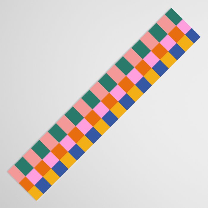 Check Pattern in Bright Colors Table Runner Gallery Image 3