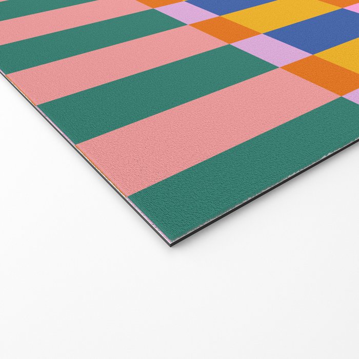 Check Pattern in Bright Colors Welcome Mat Gallery Image 2