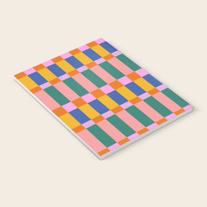 Check Pattern in Bright Colors Notebook Gallery Image 3