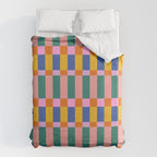 Check Pattern in Bright Colors Duvet Cover Gallery Image 6