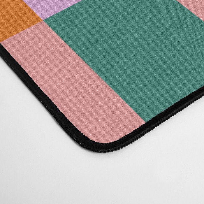 Check Pattern in Bright Colors Desk Mat Gallery Image 4