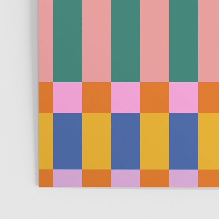 Check Pattern in Bright Colors Poster Gallery Image 3