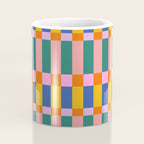 Check Pattern in Bright Colors Coffee Mug Gallery Image 4