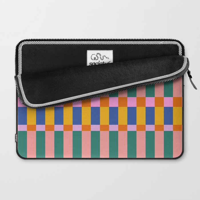 Check Pattern in Bright Colors Laptop Sleeve Gallery Image 2
