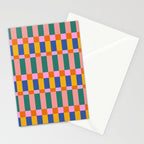 Check Pattern in Bright Colors Stationery Card Gallery Image 2