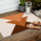 Geometric Blocks in Terracotta Outdoor Rug Gallery Image 2