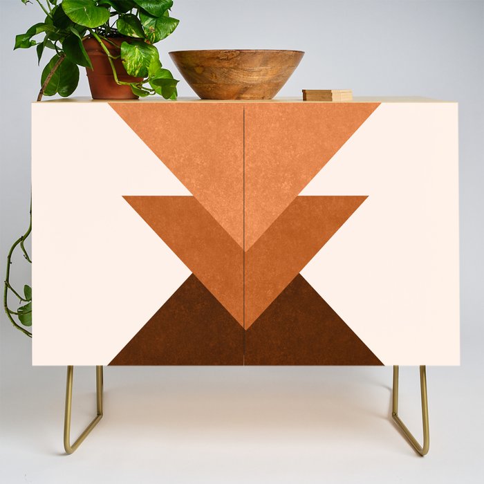 Geometric Blocks in Terracotta Credenza Gallery Image 1