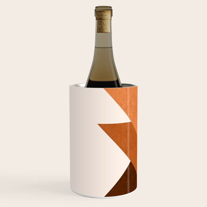Geometric Blocks in Terracotta Wine Chiller Gallery Image 2