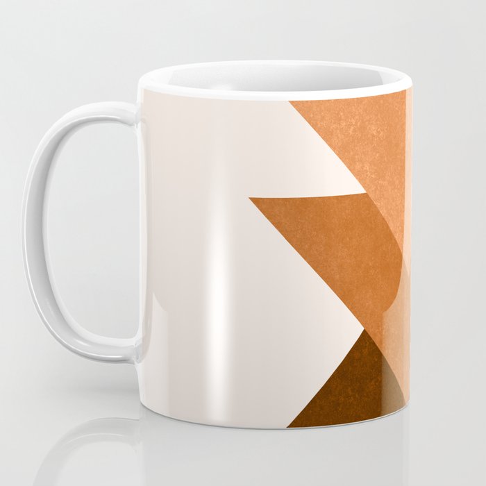 Geometric Blocks in Terracotta Coffee Mug Gallery Image 3