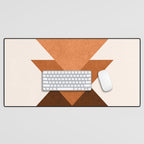 Geometric Blocks in Terracotta Desk Mat Gallery Image 1