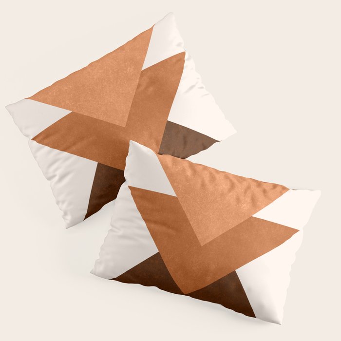 Geometric Blocks in Terracotta Pillow Sham Gallery Image 3