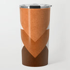 Geometric Blocks in Terracotta Travel Mug Gallery Image 1