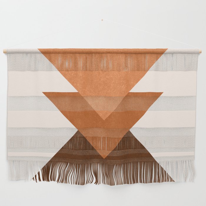 Geometric Blocks in Terracotta Wall Hanging Gallery Image 1