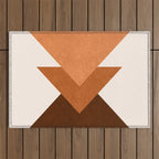 Geometric Blocks in Terracotta Outdoor Rug Gallery Image 1