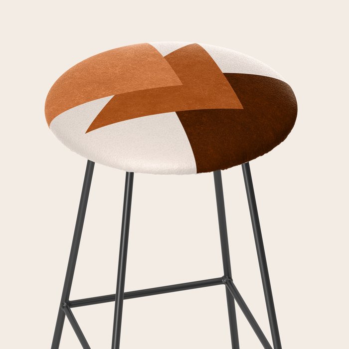 Geometric Blocks in Terracotta Stool Gallery Image 2