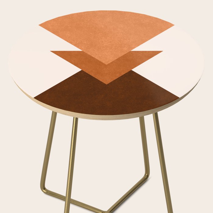 Geometric Blocks in Terracotta Side Table Gallery Image 2