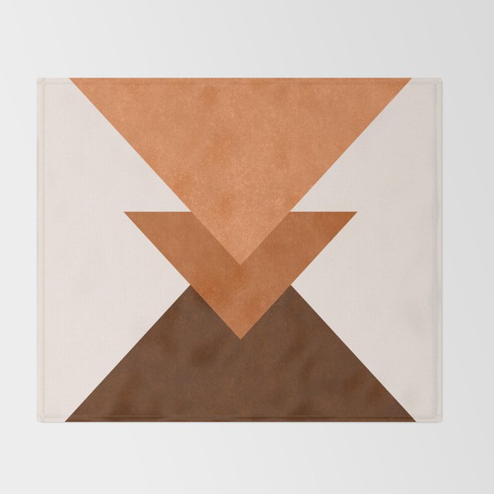 Geometric Blocks in Terracotta Throw Blanket Gallery Image 2