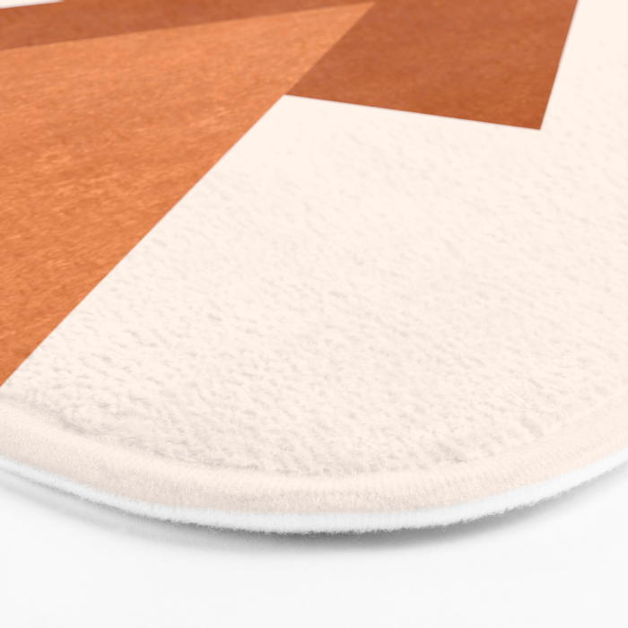 Geometric Blocks in Terracotta Bath Mat Gallery Image 3