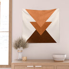 Geometric Blocks in Terracotta Wall Tapestry Gallery Image 2