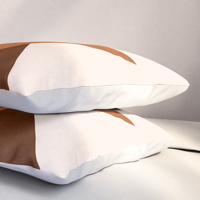 Geometric Blocks in Terracotta Pillow Sham Gallery Image 3