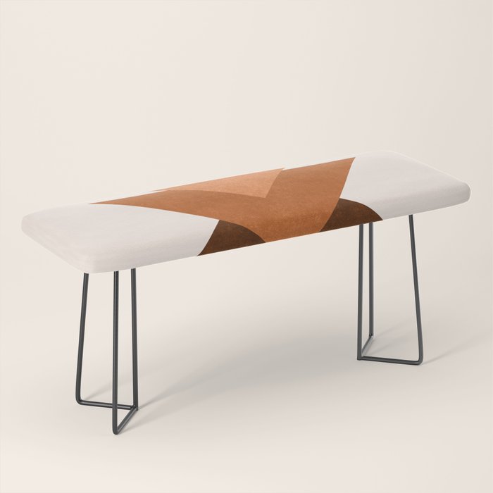 Geometric Blocks in Terracotta Bench Gallery Image 1