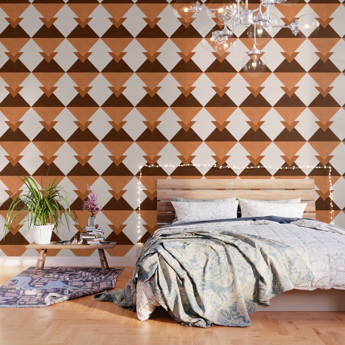 Geometric Blocks in Terracotta Wallpaper Gallery Image 3