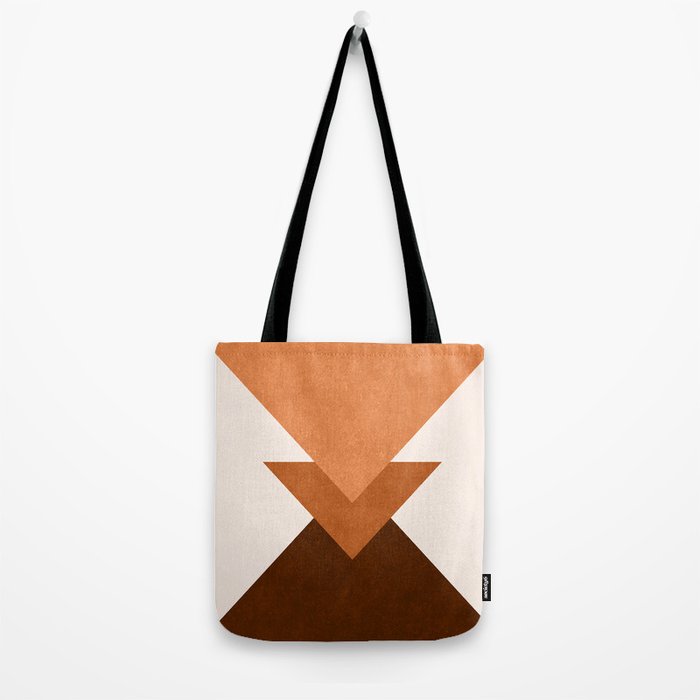 Geometric Blocks in Terracotta Tote Bag Gallery Image 2