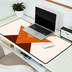 Geometric Blocks in Terracotta Desk Mat Gallery Image 2