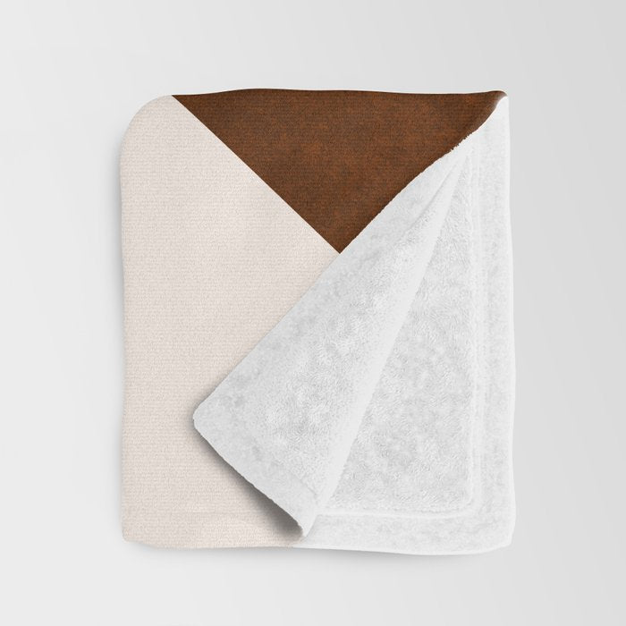 Geometric Blocks in Terracotta Throw Blanket Gallery Image 3