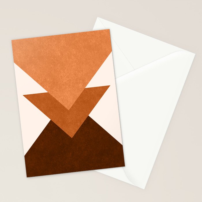Geometric Blocks in Terracotta Stationery Card Gallery Image 2