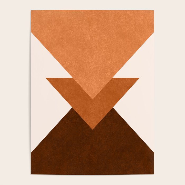 Geometric Blocks in Terracotta Poster Gallery Image 4
