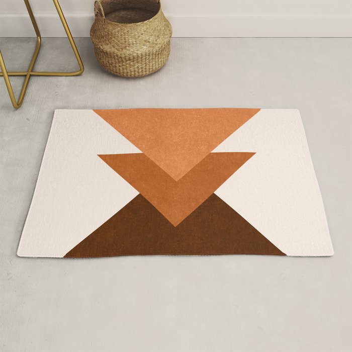 Geometric Blocks in Terracotta Rug Gallery Image 1